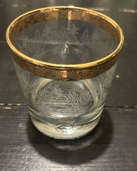 Pasabahce CELLINI CRYSTAL 24K Gold Plated Old Fashion Whiskey Art Of Glass