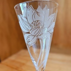 Franklin Mint Les Fleurs de Champagne Crystal Glass Set 12 w/ Cards COA Complete
