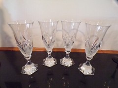 Set of 4 OSCAR de la RENTA «Richelieu» Wine Glasses EUC