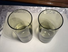 Vintage Hand Blown Olive Green Highball Glasses – MCM Barware Set of 2