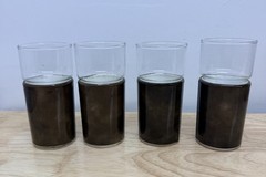 4 Vintage Retro Henry & Miller Kraftware 10oz faux leather Insulated Glasses #18