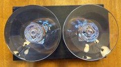 2 Tiffin Mirage Iced Tea Clear Cup Goblet Wine Glasses