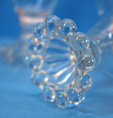 Vtg Anchor Hocking Berwick BOOPIE Footed Cocktail Glass Gold Rim Beaded Base 4″