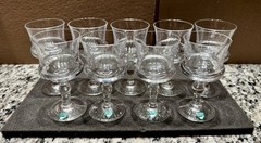 Orrefors Crystal Red Wine Glass / Sherry Glasses Set Of 9 – Discontinued -4 1/2”