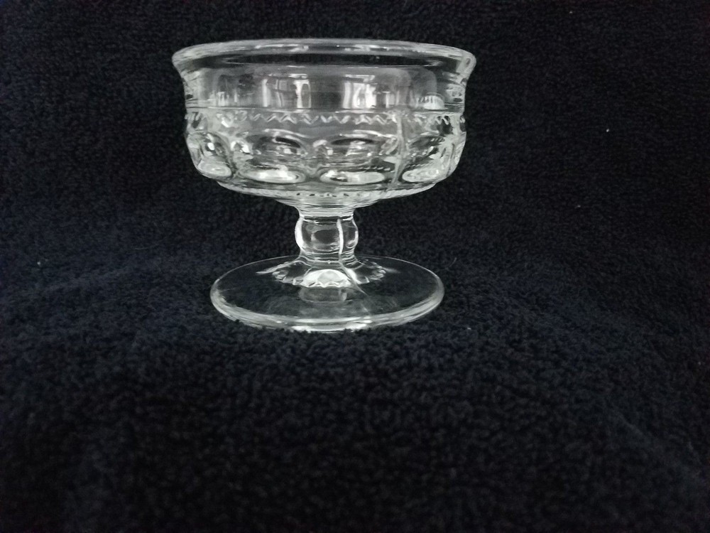 10 KINGS CROWN IMPERIAL THUMBPRINT PATTERN – LOW CHAMPAGNE COUPES / SHERBETS