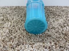 Vintage 1960s Wheaton Bullseye Opalescent Blue 6.75″ Glass Tumbler – NICE!