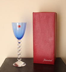 Baccarat Vega Fortissimo Light Blue Crystal Wine Glass 23cm with Box