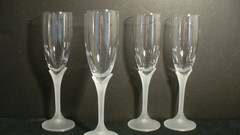 Mikasa Alexandra Frosted 8 3/4″ Champagne Glasses or Flutes – 4