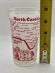 Vintage State Souvenir Juice Glasses Federal Glass Co – Pick from NC, MS & TX