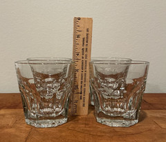 Set of 4 Libbey DuraTuff GIBRALTAR 3-1/2″ Clear Glass on the Rocks 7 Oz. Glasses