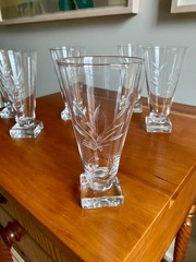Set of 6 Reizart Ice Tea Glasses in Etched Cattail Pattern – EUC