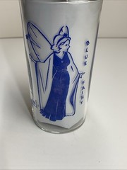 Libbeys Vintage Glasses Blue Fairy Cleo Lampwick Excellent Condition Set of 3