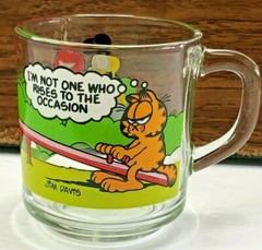 Garfield Characters Cartoon Clear Drink Glass1980 McDonald Jim Davis USA