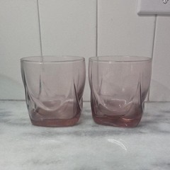 Libbey Imperial Plum Old Fashioned Glasses, Set of 2 Drape Style Whiskey Tumbler