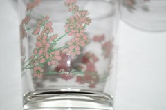 VINTAGE DRINKING GLASSES MACON CHERRY BLOSSOM FESTIVAL FLOWERS LOT OF 4 EUC