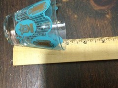 3 MCM MID-CENTURY NED HARRIS CERA TURQUOISE GOLD PAUL REVERE COCKTAIL GLASSES