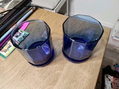 10 Panel Anchor Hocking Essex Cobalt Blue Rocks Glasses SET OF 2 – Vintage 10oz