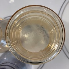 Dunbar Glass co WV Art Deco Aramis Pearl Diver Glasses 1930’s Ringed Iridescent