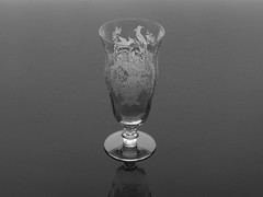 TIFFIN-FRANCISCAN PERSIAN PHEASANT OPTIC CRYSTAL ICED TEA GLASSES – SET OF 5