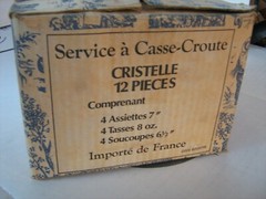 Durand Cristelle Arcoroc Cristelle Coffee / Snack Set Boxed France 12 Piece
