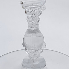 Set of 2 Cambridge Glass Etched Portia Clear Stemmed ICED TEA GOBLETS 7-1/2″H