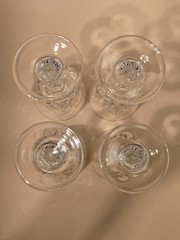 Cristal d Aques Chantelle Lady Victoria 24% Crystal Cordial Glasses Set Of 4 EUC