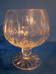 Royal Brierly Cut Crystal Brandy Snifter. Clear Glass. 5-3/4″ tall.