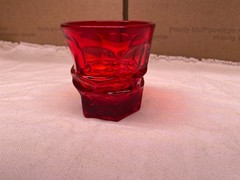 Fostoria Argus Ruby Old Fashioned Barware Glass 3-7/8″ whiskey liquor cadmium