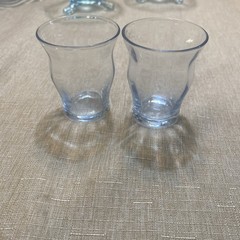 Moonlight Blue Small Juice Glasses Paneled Optic? Set Of 2