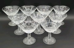 Waterford Crystal KYLEMORE Pattern Lot of 9 Champagne/Tall Sherbets