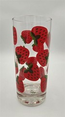 Vintage Colony Strawberry Glasses Set | 1970s Retro Highball Tumblers