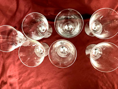 Vintage Elegant Iced Tea Footed Tumblers Set of 7