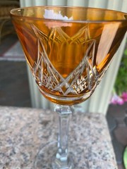 BACCARAT CRYSTAL RHINE WINE GLASS COLBERT COLOR MINT