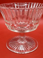Vintage Set Of 6 Anchor Hocking Stars & Stripes Clear Sherbet Dishes 1940’s