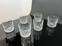 WATERFORD CRYSTAL LISMORE 3 1/8″ OLD FASHIONED GLASSES SIGNED SET OF 6! MINT
