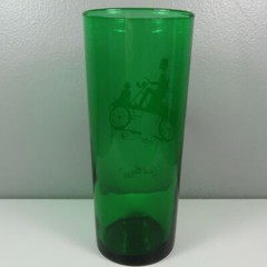 Gas Buggy Green Glass Vintage Straight Drinking Glasses