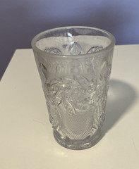 EAPG Westmoreland #575 Paddlewheel w/ Shield Water Tumbler 1912- 4 3/4″H