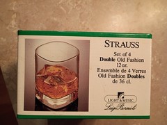 Strauss Luigi Bormioli Double Old Fashion 12 Oz. Glasses Set of Four New In Box