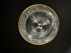 Vintage Glastonbury Lotus Brocade Gold Etched Stem ICED TEA GLASS (3 available)