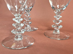 Duncan Miller Goblet Stem #5317 Cathay Blank Lot of 3 Lead Blown Stemware