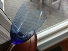 Lenox GEMS Blue Wine Glass Fine Crystal White Jewel Tone Tall Stem Replacement