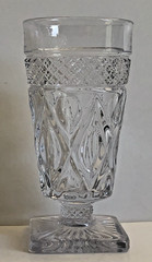 Vintage Imperial Glass Ohio Cape Cod Clear Footed Juice Glass 4 Oz 5.25″