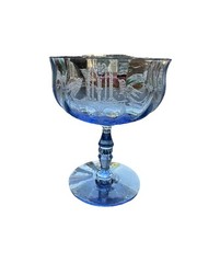 Tiffin Purple Blue Glass Champagne Sherbet 20s