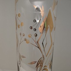 Pristine Vintage MCM Atomic Geometric Gold Highball Glasses – Set of 6 7″ Tall