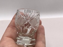 Veg Mid Century Russian Cut Crystal Cordials Set of 4