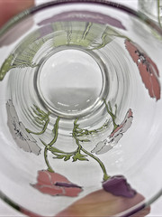 3 Signed CULVER Glassware 1960/1970’s Poppies Purple Pink White 14 Oz MCM