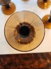 Vintage Noritake Provincial Smokey Brown Iced Tea Wine Goblets 6 3/8in Set Of 8