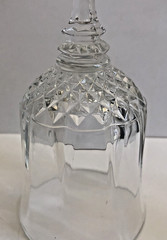 24% Full Lead Crystal Wine Glasses 7″ H Made In USA Clear 6 Oz Diamond Cut Set 3
