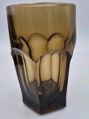 MCM Imperial Old Williamsburg Ohio Smokey Brown MCM Glassware lot of 4 vintage
