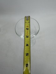 Vintage Etched Wheat Pattern Water Goblets Set of 6 Clear Glass Stemware 6 3/4”